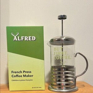Alfred Silver French Press Coffee Maker